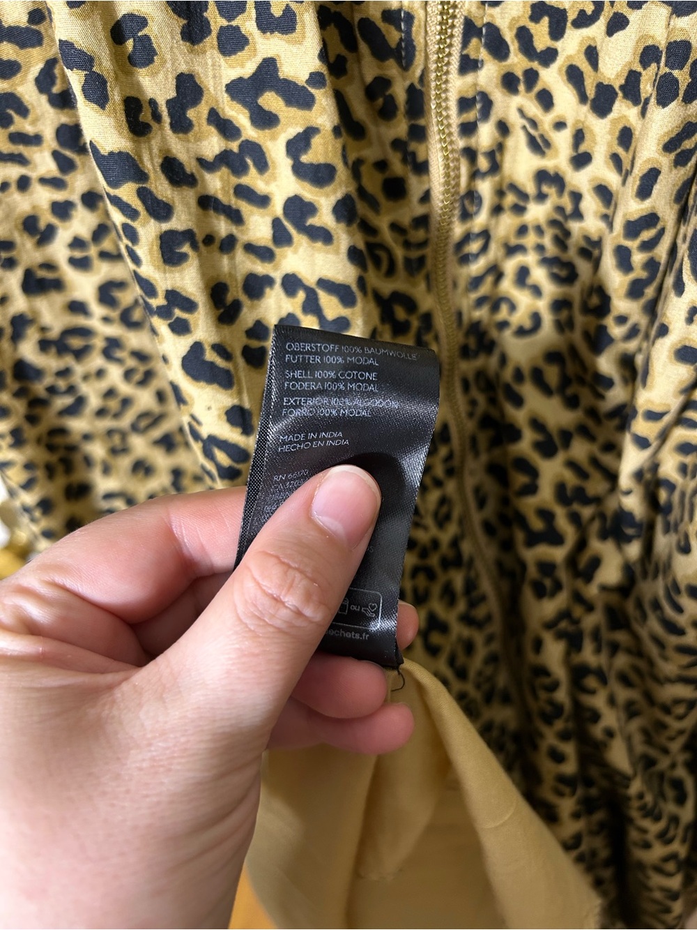 Anthropologie the tommie cap sleeve smocked leopard print zip midi dress S - Picture 9 of 9